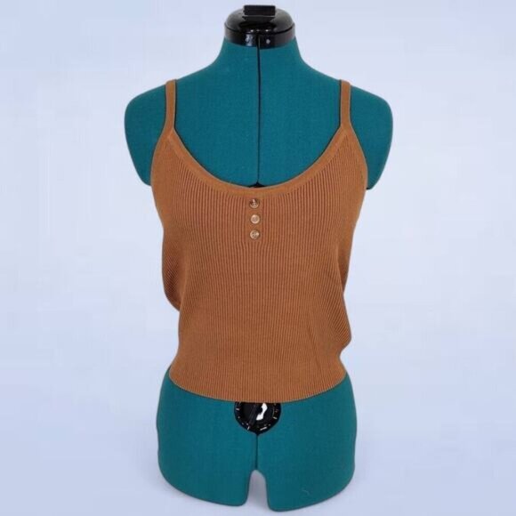 Mine Ribbed Cardigan and Tank Ari Set in Copper - Size‎ Large - Picture 5 of 11